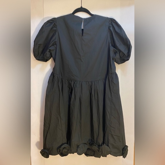 English Factory Women's Poplin Corsage Mini Dress, Black Size Medium NWT - Picture 10 of 16